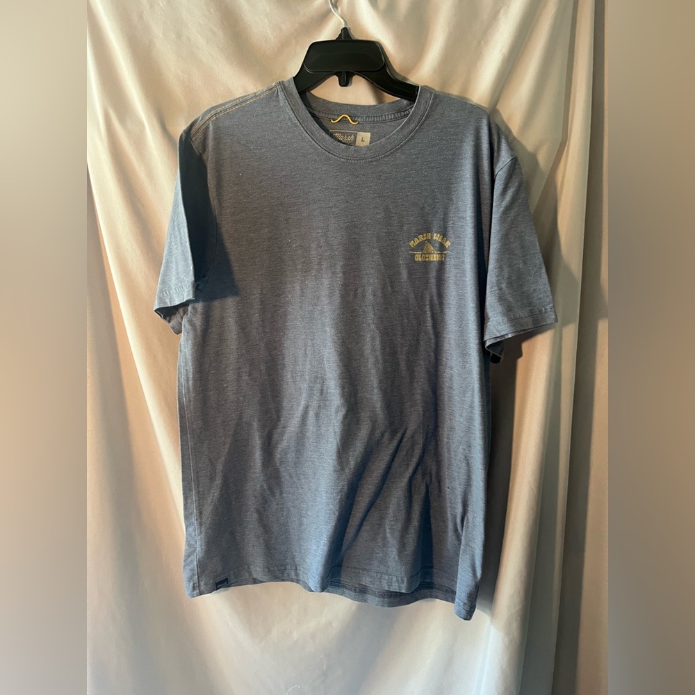 Short-Sleeve Crew Tee in Slate Blue with Chest Logo